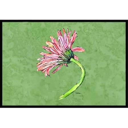 Carolines Treasures Carolines Treasures 8853JMAT 24 x 36 in. Gerber Daisy Pink Indoor Or Outdoor Doormat 8853JMAT